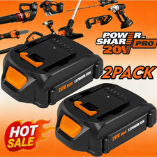 2pack For WORX 20V MAX Extend Lithium Battery 20 Volt WA3520 WA3525 WA3575 WG155
