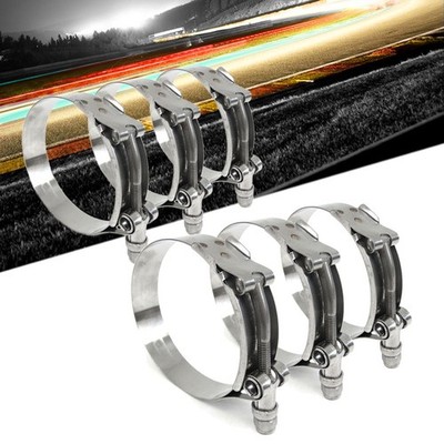 6X HPS 316 Marine SS T-Bolt Hose Clamp Fit Range 5.75''-6.06'' (146-154mm), #156