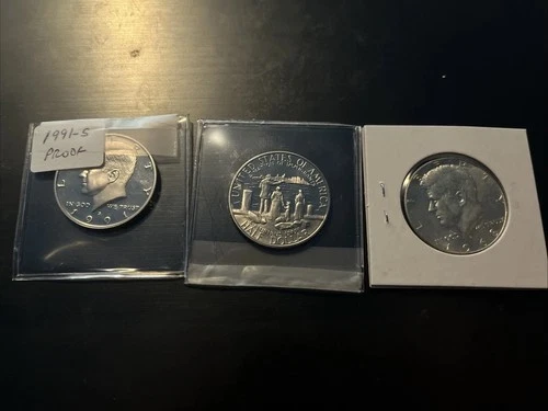 Half Dollar Lot 2 Proof 1 40% Silver!