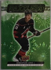 2023-24 Upper Deck Series 1 - Sebastian Aho Dazzlers Green - Carolina Hurricanes