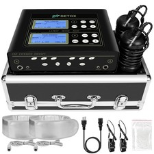 Dual Ionic Foot Bath Detox Machine Ion Cleanse Detox Foot Spa Set with 2 Arrays