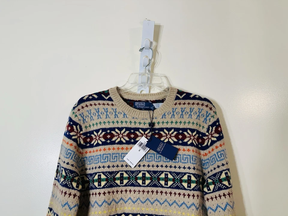 Polo Ralph Lauren Cuello Redondo Mezcla Lana Jersey Suéter Crema Nuevo Con Etiquetas Talla S $398.00 Foto 2 de 4