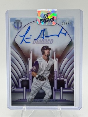 Luis Gonzalez 2026 Topps Tribute Purple /75 Crest Calligraphy AUTO Diamondbacks 
