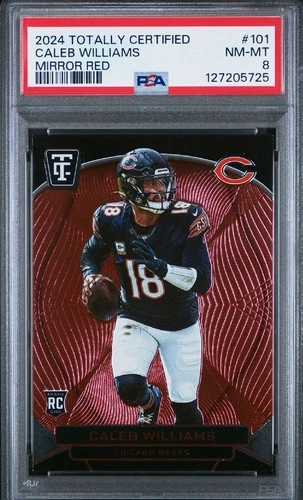 2024 Totally Certified - Caleb Williams #101 Mirror Red /249 PSA 8 None Higher