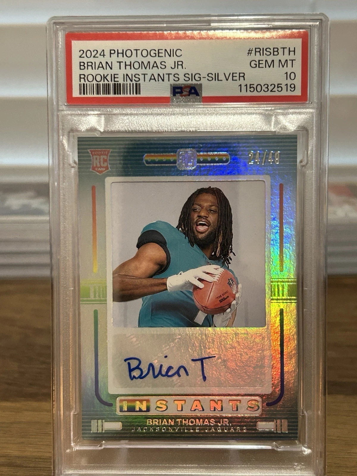 Brian Thomas Panini Photogenic Rookie Instants Signatures #RISBTH Silver