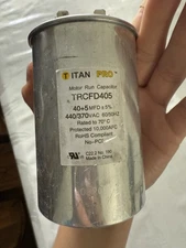 TITAN PRO™Motor Run Capacitor TRCFD40540+5 MFD $ 5%440/370VAC 60/50HZ