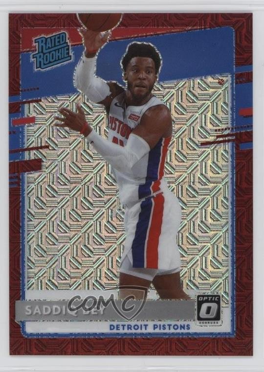 2020-21 Panini Donruss Optic Rated Rookie Choice Red Prizm 37/88 Saddiq Bey 1l2