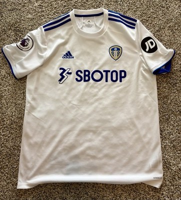 Leeds United FC 2020/21 adidas White Home Soccer Kit, Size XL