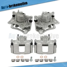 Front And Rear Brake Calipers w/ Bracket Kit for 2007-2012 Jeep Wrangler