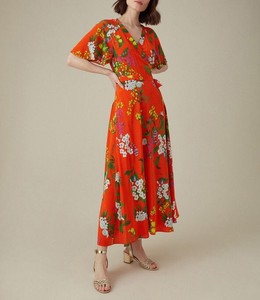 karen millen floral hem midi dress