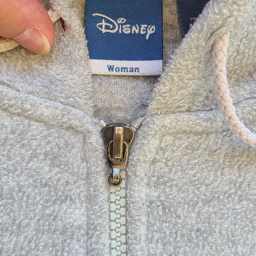 Walt Disney World Micky Mouse Hoodie Womens 1XL Gray Fleece Full Zip - Picture 11 of 17
