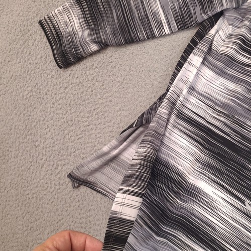 Cato Womens Black White Striped Boatneck Tie Front Top Size XS - Picture 6 of 13