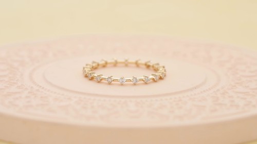 14K Gold 0.30 Ct. Lab-Created Diamond Eternity Band Ring-Women’s Day Gift🎁Jewel - Video 1 of 1