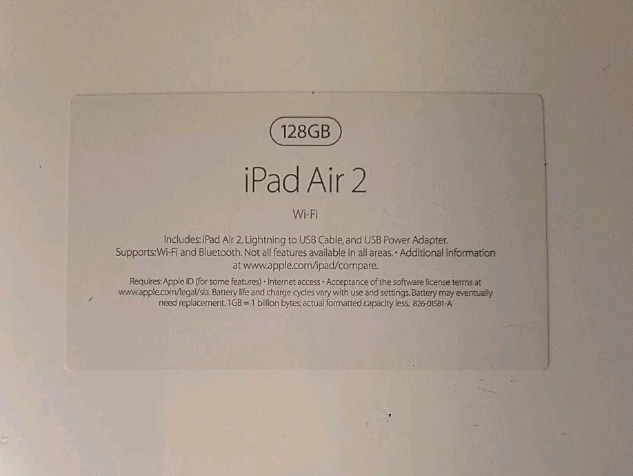 Apple iPad Air 2 128GB, Wi-Fi, 9.7in - Space Gray - A1566 New Sealed - Image 4 of 4