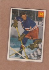 1954-55 PARKHURST HOCKEY DEAN PRENTICE ROOKIE #74 RANGERS VG/VGEX *A34921