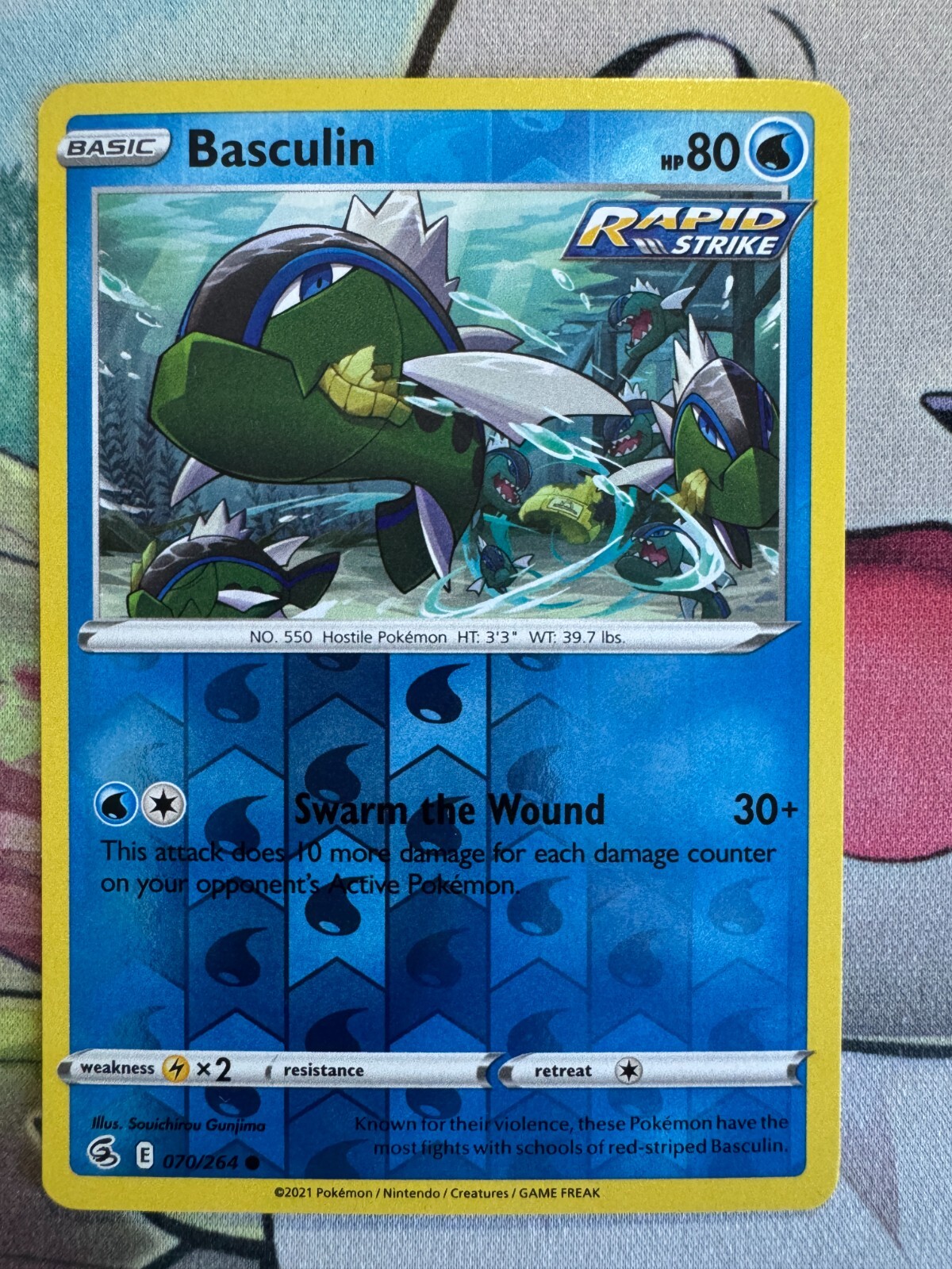 Basculin Reverse Holo English Pokemon TCG BKBM241