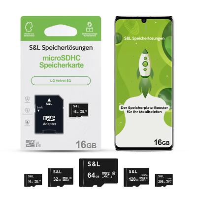 micro SD Speicherkarte Memory für LG Velvet 5G 16GB 32GB 64GB 128GB 256GB Top