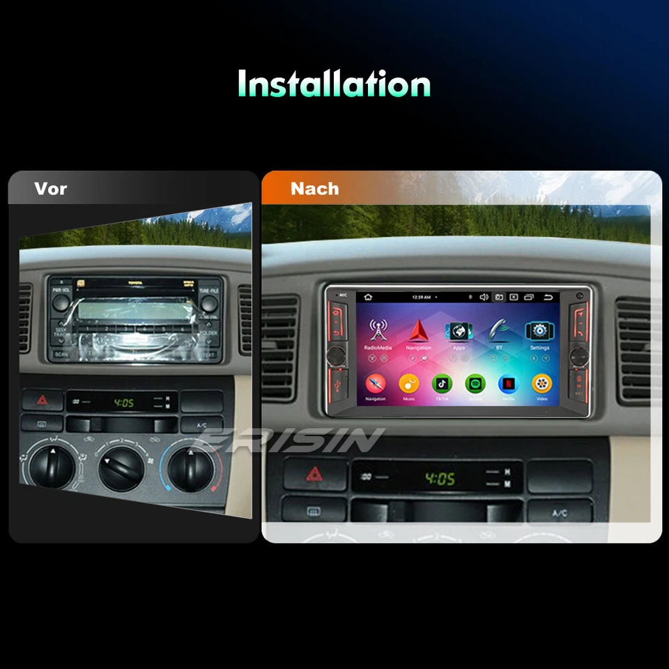 4+64GB Android 14 DAB+ Autoradio Navi Toyota Corolla RAV4 Vios Vitz Hilux Prado - Bild 3 von 4