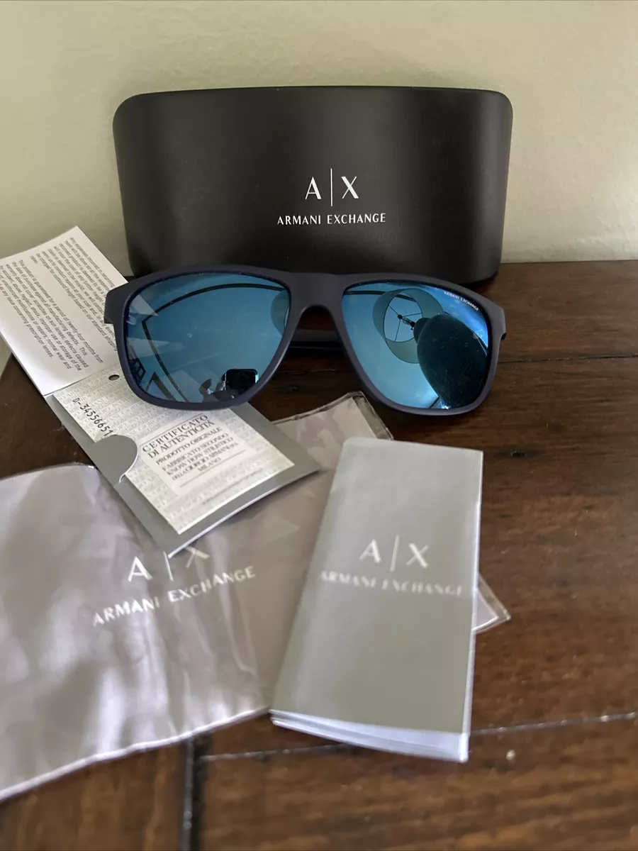 Armani Exchange sunglasses men with case cloth book and