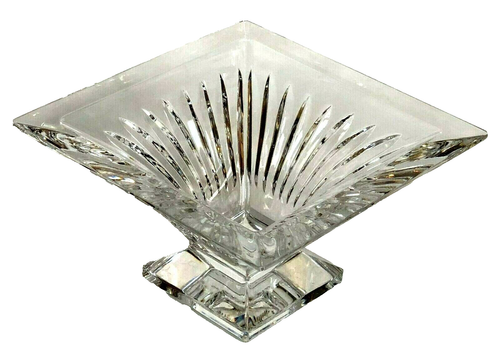 Encantador plato de caramelo Waterford Square Bowl firmado hecho en Irlanda Clarion Crystal - Imagen 9 de 12