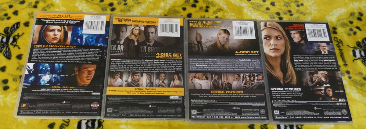 Homeland Complete Seasons 1-4 DVD 1 2 3 4 Thriller Crime Drama | eBay