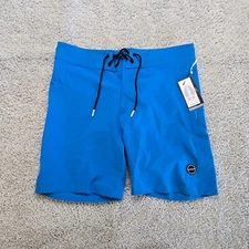 Bearded Goat Mens Hybrid Board Shorts in Blue Outdoor 31 Waist Surf NEW Tags USA