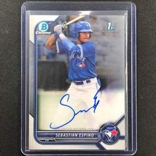 2022 Bowman Chrome Sebastian Espino 1st Bowman Prospect Auto Base No Se A