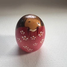 Japanese Kokeshi Japanese wooden doll USABRO PINK 7cm (SP-1449)