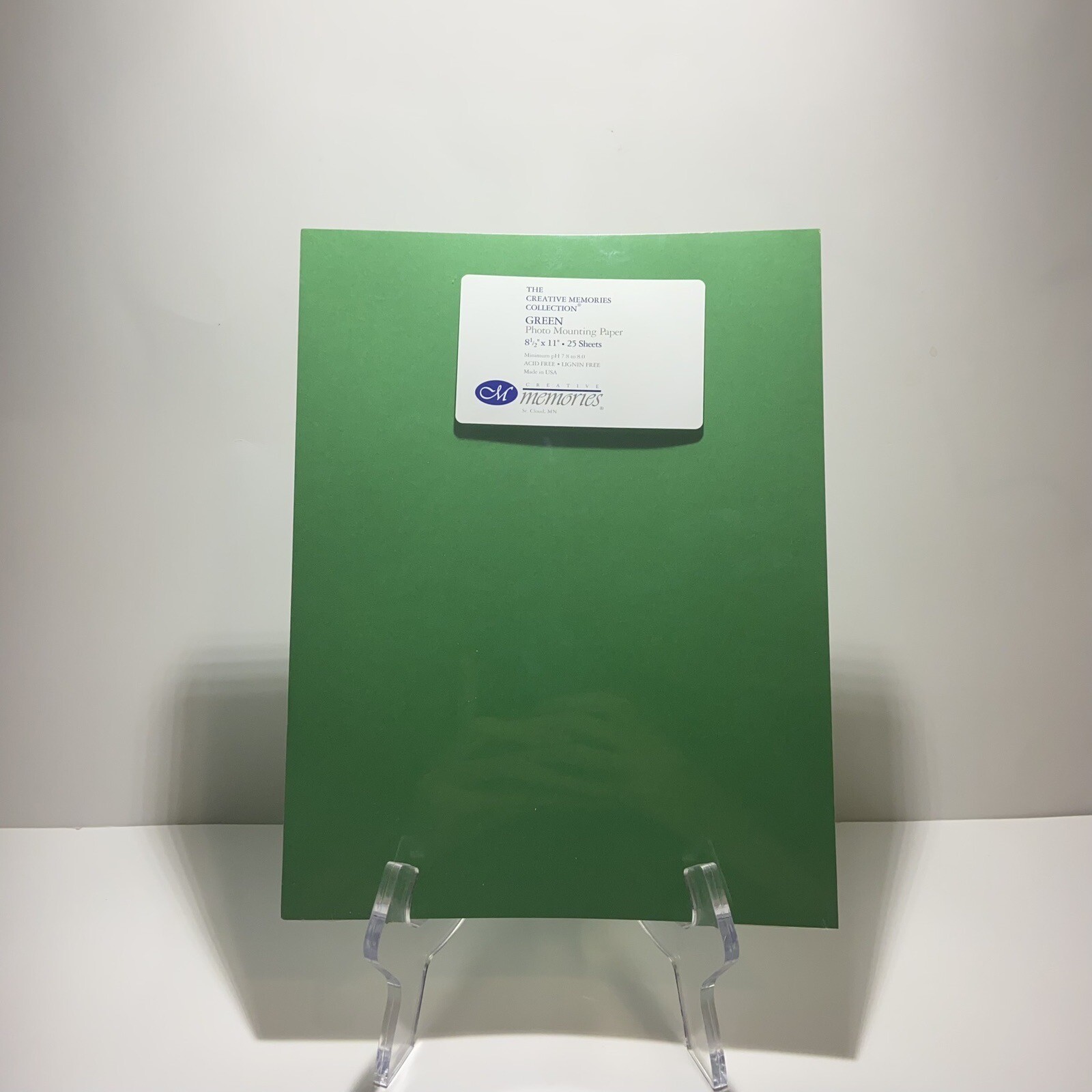 Creative Memories Green 8.5x11 Photo Mounting Paper Pack Sealed