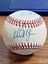  MARK MCGWIRE, JOSE CANSECO, WALT WEISS SIGNED AUTOGRAPHED OAL BASEBALL!  A's!