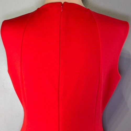 Calvin Klein Women's Red Embellished Scuba Sheath Pencil Dress Size 8 - Picture 4 of 11