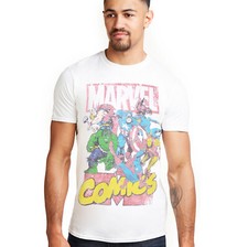 Image of Official Marvel Mens Avengers Characters T-shirt White S-XXL