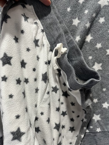 BCBG GIRLS youth 2-piece sleep set L 14-16 Gray And White Star Pajamas - Picture 4 of 5