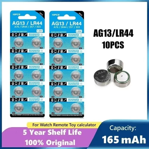 AG13 LR44 A76 357 357A LR1154 SR1154 SR44 1.5V Button Battery Coin Cell 10-50Pcs - Picture 1 of 12