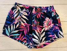 EUC Old Navy Active Girls Large 10-12 Athletic Shorts Lined Tropical Print