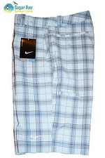 New NIKE Unisex GOLF Shorts Plaid M Age 10-12 Years