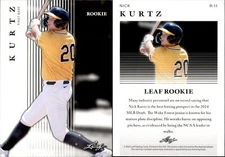 2024 Leaf ROOKIE NICK KURTZ #R-11 WAKE FOREST