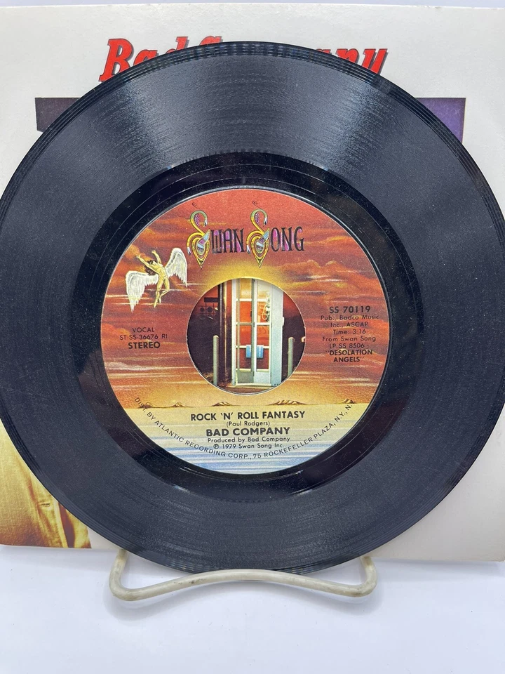 Bad Company - Rock "N'" Roll Fantasy NM/Crazy Circles NM 1979 Rock 45. - Image 2 of 4