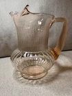 Rare Macbeth Evans Pink Depression Glass 8.5" Pitcher w/Ice Lip