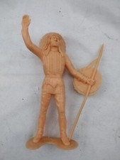 Louis Marx Indian Chief W/Spear  Shield 6" Plastic Figure