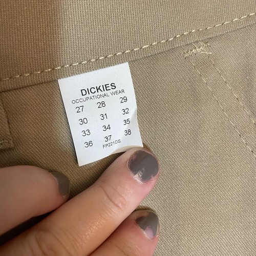 NWT Dickies for Women Khaki Work Pants Straight Leg Sz 0 UU - Picture 3 of 6