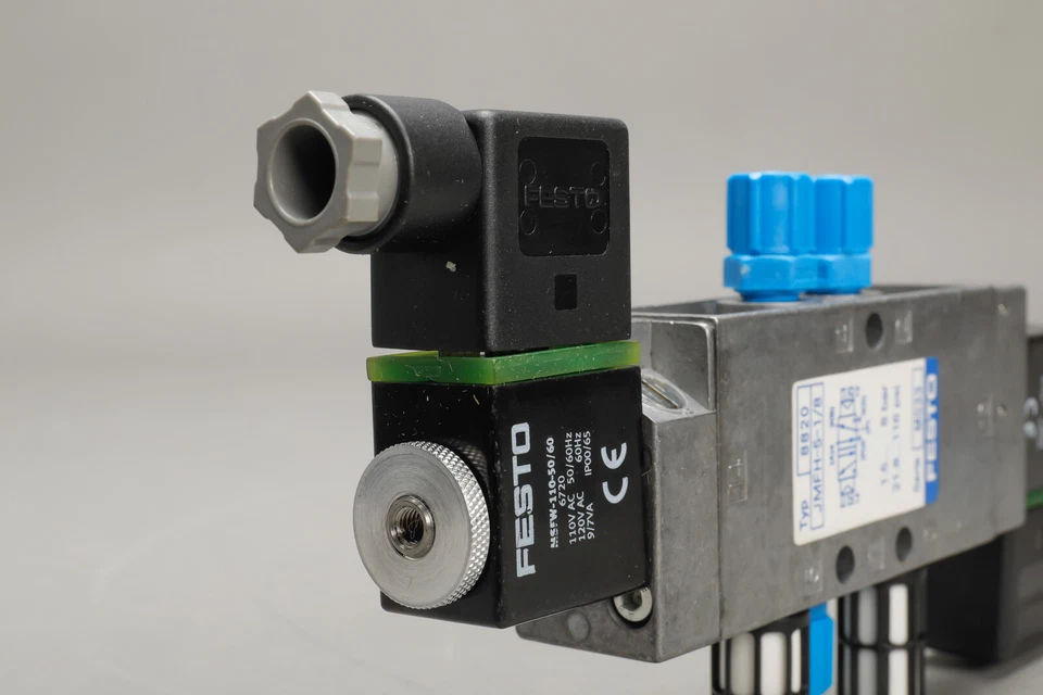 NUEVO Conjunto de válvula neumática Festo JMFH-5-1/8 CON SOLENOIDES 110VAC bobinas Foto 3 de 4