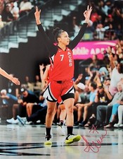 ALYSHA CLARK Signed 8.5 x 11 Photo Autographed Basketball WNBA Las Vegas Aces
