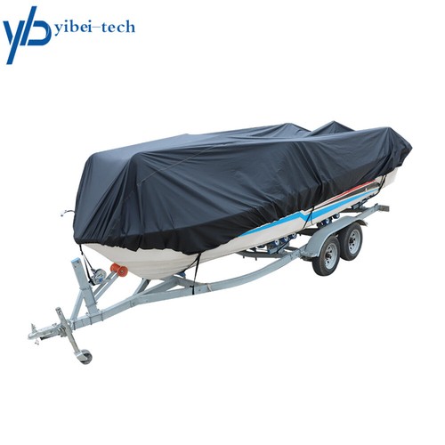 17-19ft Black Boat Cover Fishing V-Hull Runabout Waterproof Trailerable Unused - Picture 2 of 7