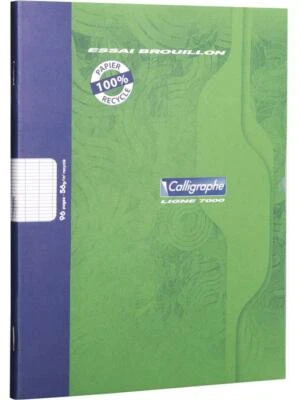 [2196C-4] Calligraphe Lot de 4 Cahiers piqué brouillon 17x22 96p séyès 56g 10...