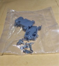 3 Pieces L-Com SDC9G DB-9 DB-15 HD  Gray Plastic Back-shell with Hardware