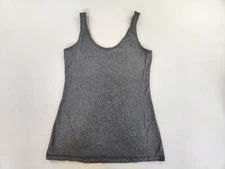 Maurices Women M Gray Scoop neck Tank Top Cotton Stretch Base Layer Fitted
