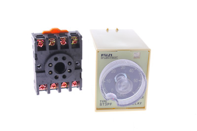 110V AC Power Off Delay Timer Time Relay 0-60 Second 60S ST3PF