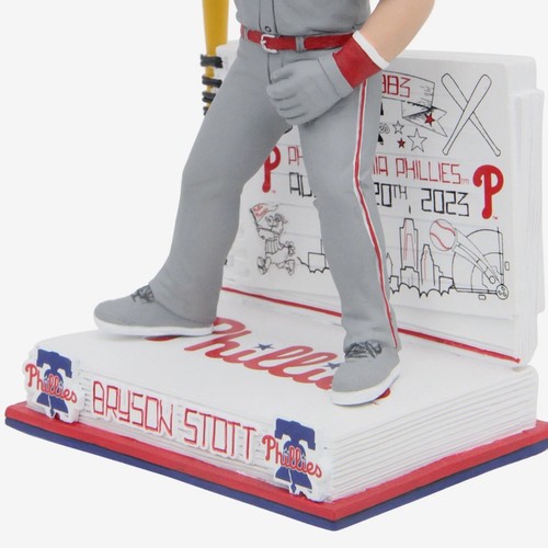 Bryson Stott Philadelphia Phillies Pencil Bat Bobblehead FOCO NEW ORIG BOX #144 - Picture 4 of 6