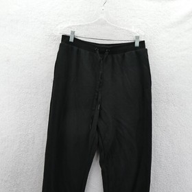 Victorias Secret Medium  Black Fleece Classic Sweatpants Jogger Tapered Leg